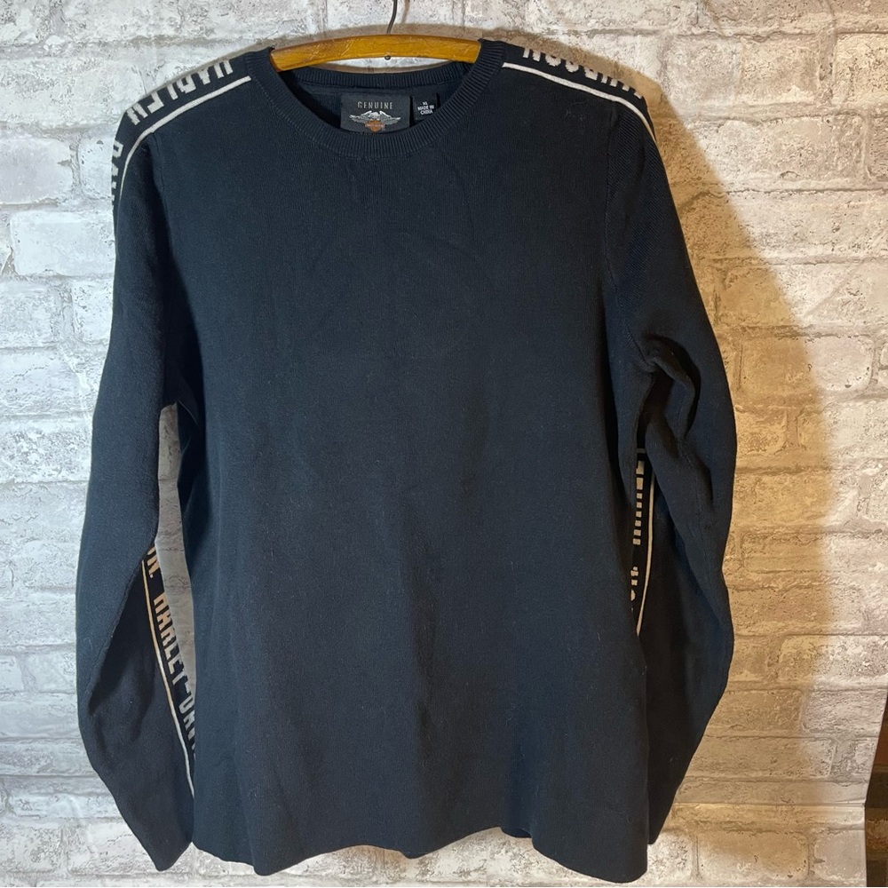 Harley-Davidson Women’s Jacquard Sleeve Sweater Black Size XL